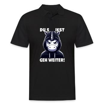 Du stinkst Geh weiter Sarkastisches - Männer Poloshirt - Schwarz - Vorne - Kai (181cm)