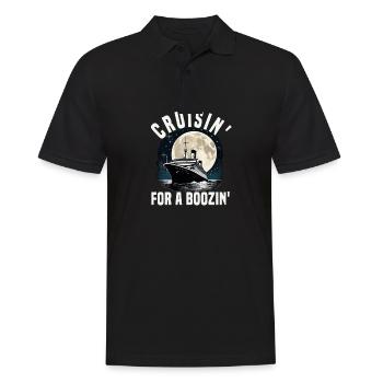 Cruising For A Boozing Cruise Ship Vacation Group - Men's Polo Shirt - black - Front - Kai (181cm)