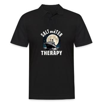 Saltwater Therapy Cruise Ship Vacation Group - Men's Polo Shirt - black - Front - Kai (181cm)