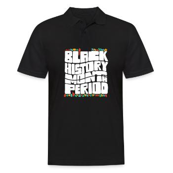 Black History Month Period African American Pride - Männer Poloshirt - Schwarz - Vorne - Kai (181cm)