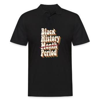 Black History Month Period African American Pride - Männer Poloshirt - Schwarz - Vorne - Kai (181cm)