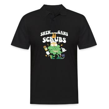Shenanigans & Scrubs Infirmière urgente Médecin St. - Polo Homme - noir - Devant - Kai (181cm)