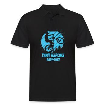 Downhill Mountain Bike MTB Downhill Mountain Biker - Men's Polo Shirt - black - Front - Kai (181cm)