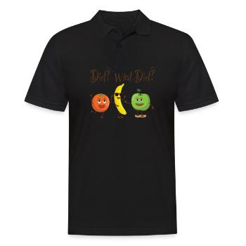 Régime Alimentaire Régime Fruits Drôle Dire Perdre Du Poids - Polo Homme - noir - Devant - Kai (181cm)