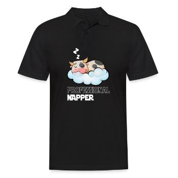 Professinonal Napper Vache Dormir Lève Tard - Polo Homme - noir - Devant - Kai (181cm)