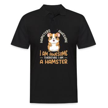 Hamsters Are Great T-Shirt - Men's Polo Shirt - black - Front - Kai (181cm)