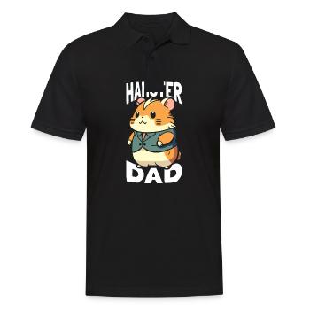 Hamster Dad T-Shirt - Men's Polo Shirt - black - Front - Kai (181cm)