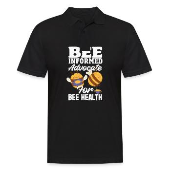 Beekeeper Heartbeat Honeycomb Love Pollination - Men's Polo Shirt - black - Front - Kai (181cm)