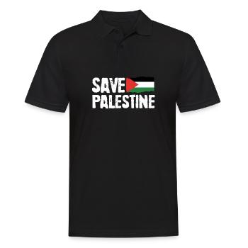 Free Palestine Gaza Flag Arabic Freedom - Men's Polo Shirt - black - Front - Kai (181cm)