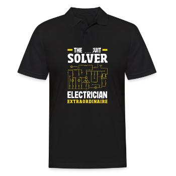 Circuit Wizards Expert Electrician Making - Männer Poloshirt - Schwarz - Vorne - Kai (181cm)