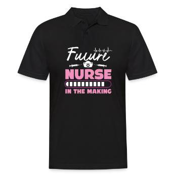 Nurse Student loading nursing school supplies - Men's Polo Shirt - black - Front - Kai (181cm)