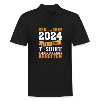 Pensioner 2024 Retirement Retirement Funny Women - Men's Polo Shirt - black - Front - Kai (181cm)
