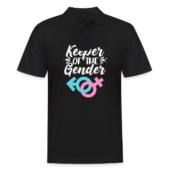 Annonce de bébé sexe révéler bébé gardien de fête - Polo Homme - noir - Devant - Kai (181cm)