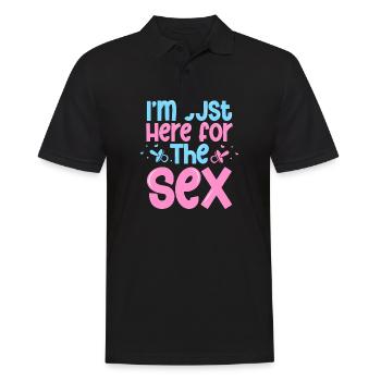 Annonce de bébé : révélation du sexe ici pour le bébé - Polo Homme - noir - Devant - Kai (181cm)