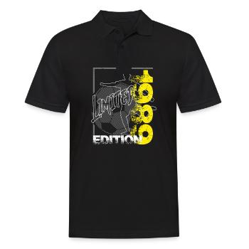 Limited Edition 1989 Limited Edition Football - Men's Polo Shirt - black - Front - Kai (181cm)