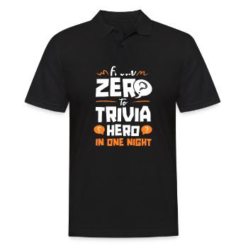 Trivia-Abend Zitat Brettspielabend Gastgeber Trivia - Männer Poloshirt - Schwarz - Vorne - Kai (181cm)