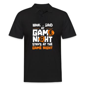 Trivia night board game funny game night hosting - Men's Polo Shirt - black - Front - Kai (181cm)