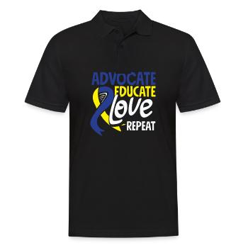 L’amour ne compte pas les chromosomes du syndrome de Down - Polo Homme - noir - Devant - Kai (181cm)