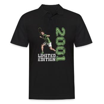 Limited Edition 2001 Limited Edition Tennis - Männer Poloshirt - Schwarz - Vorne - Kai (181cm)