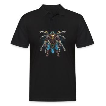 Anubis - Männer Poloshirt - Schwarz - Vorne - Kai (181cm)