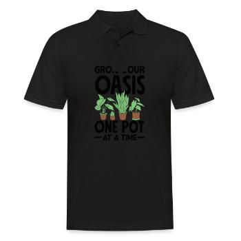 Talking to Plants is Essential Urban Gardener - Men's Polo Shirt - black - Front - Kai (181cm)