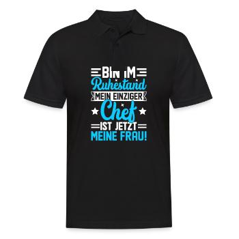 Ruhestand Rente Lustig 2024 2025 2026 - Männer Poloshirt - Schwarz - Vorne - Kai (181cm)