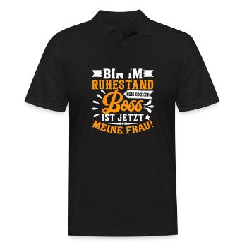 Drôle de pension Mme Bossin Retraite - Polo Homme - noir - Devant - Kai (181cm)