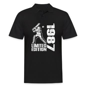 Limited Edition 1987 Limited Edition Cricket - Männer Poloshirt - Schwarz - Vorne - Kai (181cm)