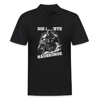 Skeleton Biker The Last House Lap Motorcycle Fan - Men's Polo Shirt - black - Front - Kai (181cm)