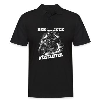 Skeleton Biker The Last Tour Guide Motorcycle Fan - Men's Polo Shirt - black - Front - Kai (181cm)