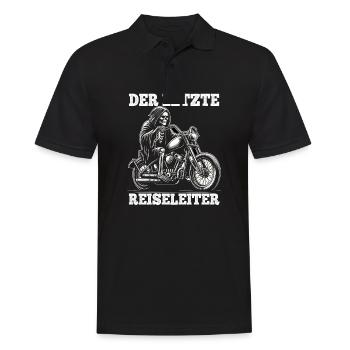 Skeleton Biker Le dernier guide touristique Fan de moto - Polo Homme - noir - Devant - Kai (181cm)