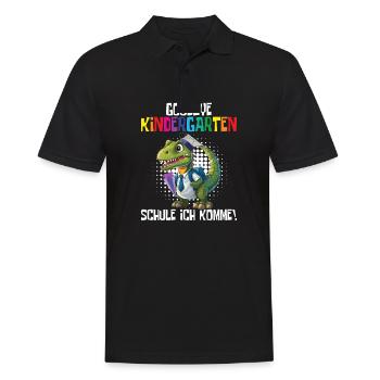 School Enrollment Dino Back to School - Men's Polo Shirt - black - Front - Kai (181cm)
