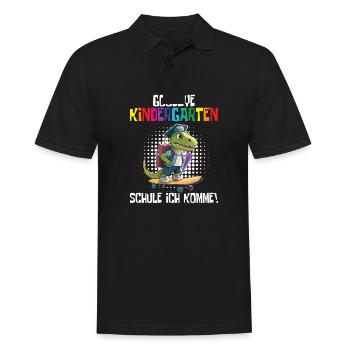 School Enrollment Dino Back to School - Men's Polo Shirt - black - Front - Kai (181cm)