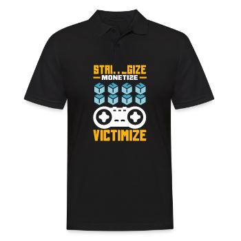 Cryptocurrency Rewards Gaming Blockchain Gamer - Männer Poloshirt - Schwarz - Vorne - Kai (181cm)