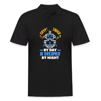 Cryptocurrency AI & Crypto Enthusiast Blockchain - Men's Polo Shirt - black - Front - Kai (181cm)