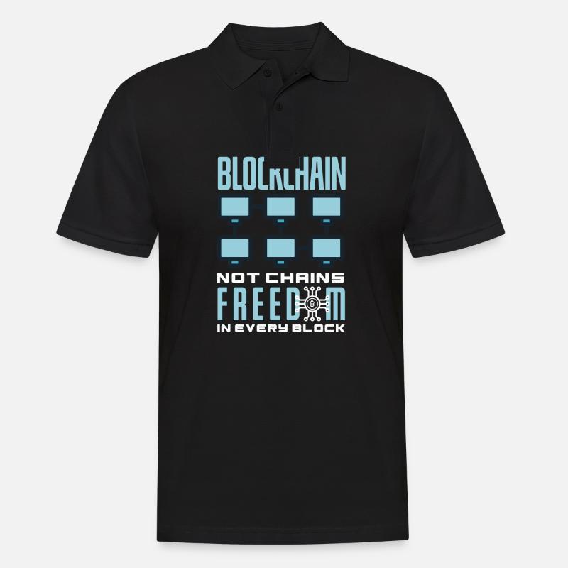 Cryptocurrency AI & Crypto Enthusiast Blockchain - Männer Poloshirt - Schwarz