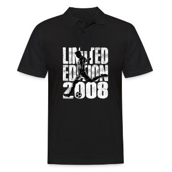 Limited Edition 2008 Limited Edition Fußball - Männer Poloshirt - Schwarz - Vorne - Kai (181cm)