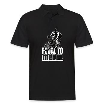 Pedal To Medal Rennrad Roadbike Rennräder Rennrad - Männer Poloshirt - Schwarz - Vorne - Kai (181cm)