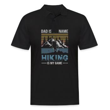Father's Day Hiking Dad Mountain Adventure - Men's Polo Shirt - black - Front - Kai (181cm)