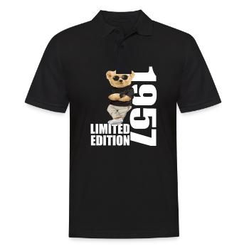 Édition limitée 1957 ours ours anniversaire 1957 - Polo Homme - noir - Devant - Kai (181cm)