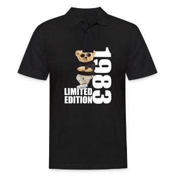 Édition limitée 1983 ours ours anniversaire 1983 - Polo Homme - noir - Devant - Kai (181cm)