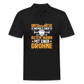 Drone Drones Drone Pilot Drone Pilot FPV UAV - Polo Homme - noir - Devant - Kai (181cm)