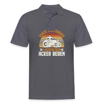 Tracteur pour enfants du village fermier - Polo Homme - charbon - Devant - Nico (186cm)