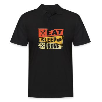 Eat Sleep Drone - Men's Polo Shirt - black - Front - Kai (181cm)