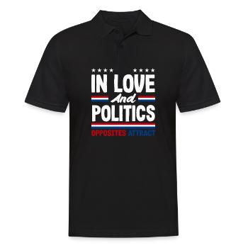 In Love And Politics Unity Patriotic American - Männer Poloshirt - Schwarz - Vorne - Kai (181cm)