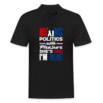 United In Love Unity Patriotic American - Men's Polo Shirt - black - Front - Kai (181cm)