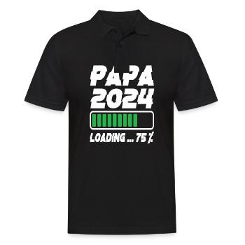 Papa 2024 Loading - Männer Poloshirt - Schwarz - Vorne - Kai (181cm)