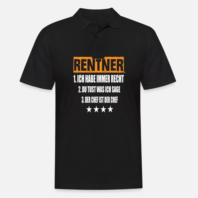 Rentner - Männer Poloshirt - Schwarz