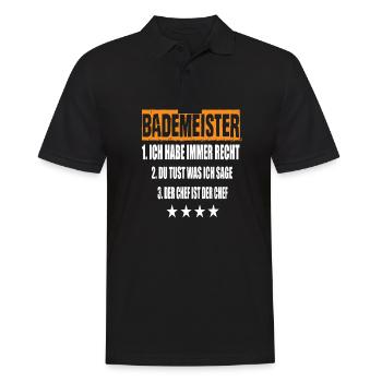 Lifeguard - Men's Polo Shirt - black - Front - Kai (181cm)