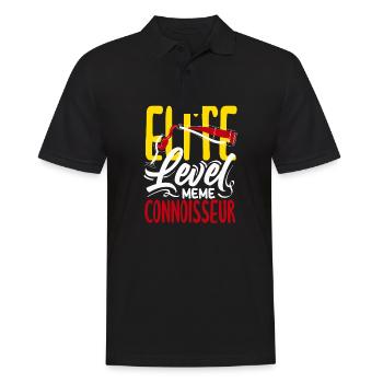 Meme Connoisseur Funny Wine Lover - Men's Polo Shirt - black - Front - Kai (181cm)